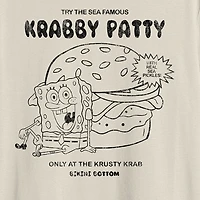 Mens Crew Neck Short Sleeve Classic Fit Spongebob Big and Tall Graphic T-Shirt
