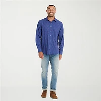 Nick Graham Mens Long Sleeve Regular Fit Button-Down Shirt