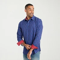 Nick Graham Mens Long Sleeve Regular Fit Button-Down Shirt