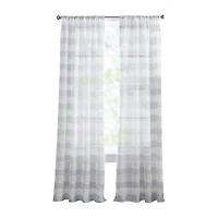 CHF Harbor Rod Pocket Sheer Set of 2 Curtain Panel