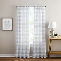 CHF Harbor Rod Pocket Sheer Set of 2 Curtain Panel