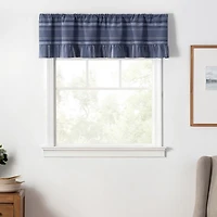 Martha Stewart Ruffle Stripe Rod Pocket Tailored Valance