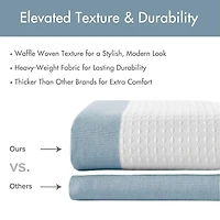 Madison Park Spa Waffle  With 3m Treatment Shower Curtain