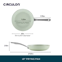 Circulon Halo with LaserDefense Ceramic Nonstick 10" Frying Pan