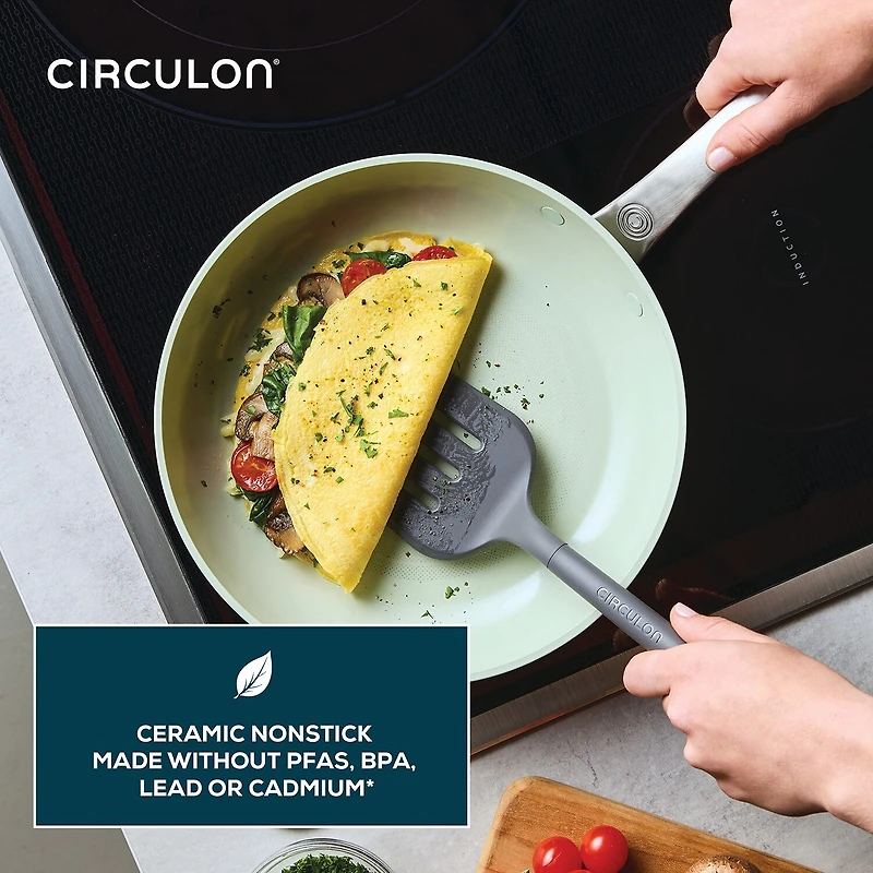 Circulon Halo with LaserDefense Ceramic Nonstick 10" Frying Pan