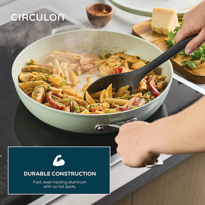 Circulon Halo with LaserDefense Ceramic Nonstick 12" Covered Frypan