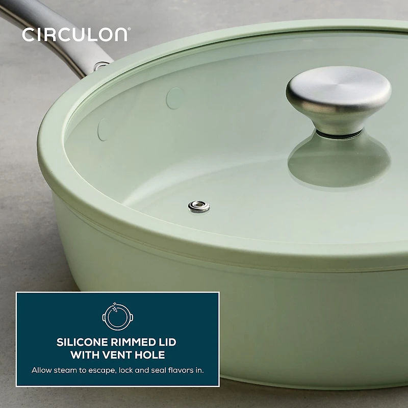 Circulon Halo with LaserDefense Ceramic Nonstick 5-qt. Covered Saute Pan