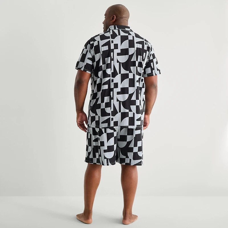 Shaquille O'Neal XLG™ Mens Short Sleeve 2-pc. Big and Tall Pajama Set
