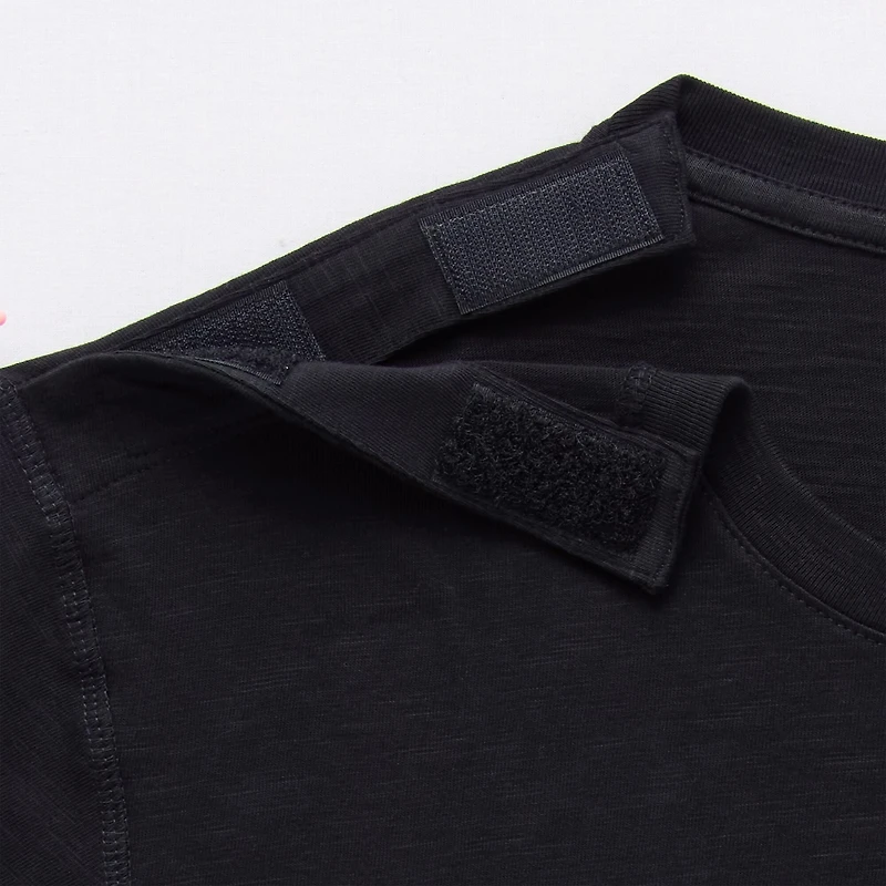 mutual weave Mens Easy-on + Easy-off Crew Neck Short Sleeve Adaptive Big and Tall T-Shirt