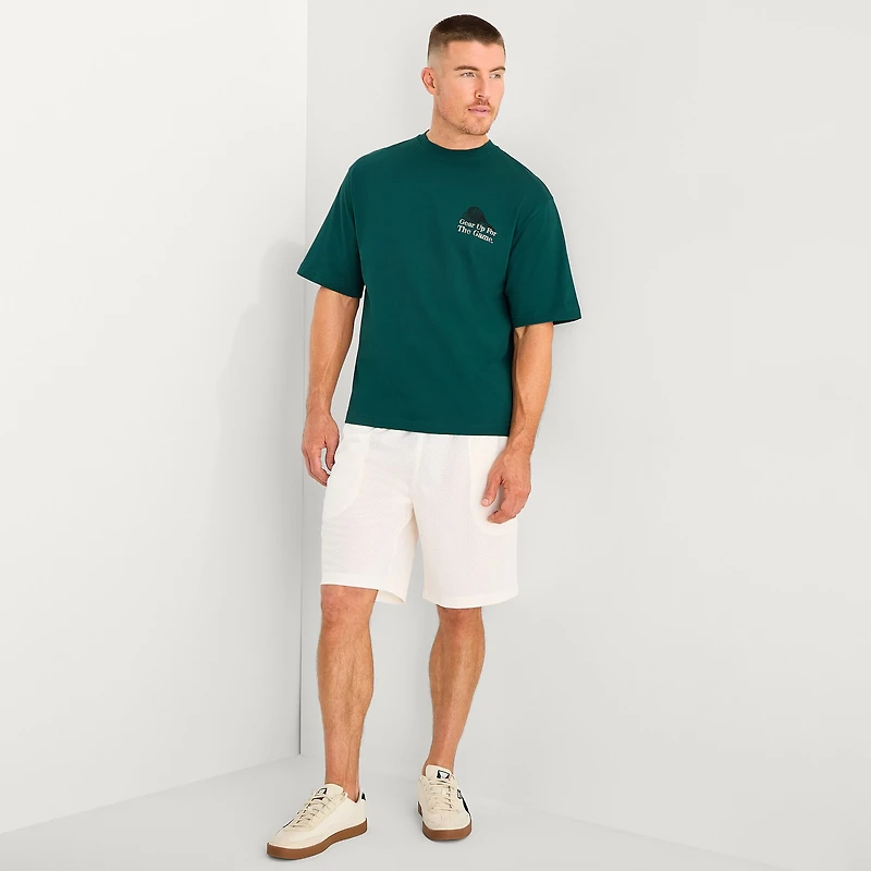 Xersion Mens Crew Neck Short Sleeve Oversized Graphic T-Shirt