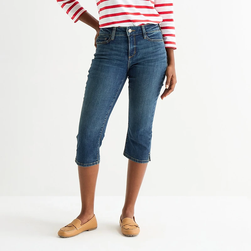 St. John's Bay Womens Tall Mid Rise Capri Jean