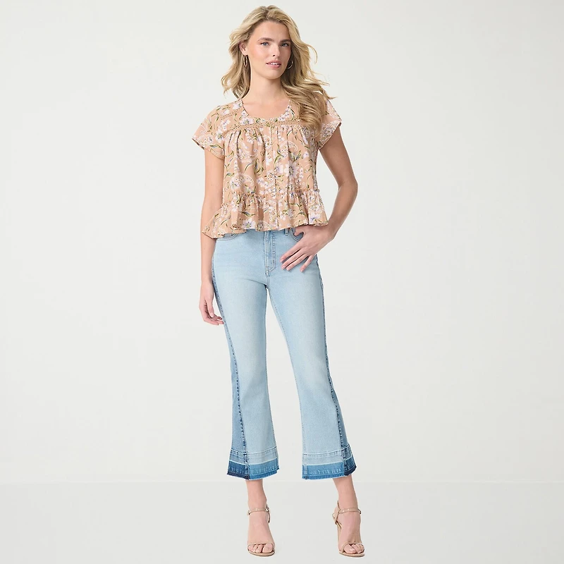 JS Jessica Simpson Womens High Rise Flare Leg Jean