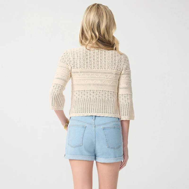 JS Jessica Simpson Womens Crew Neck 3/4 Sleeve Pullover Sweater