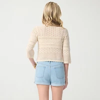 JS Jessica Simpson Womens Crew Neck 3/4 Sleeve Pullover Sweater