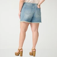 JS Jessica Simpson Womens 5 1/2" High Rise Plus Bermuda Short