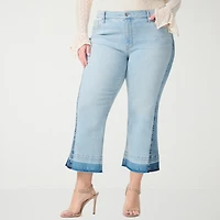 JS Jessica Simpson Womens - Plus High Rise Flare Leg Jean