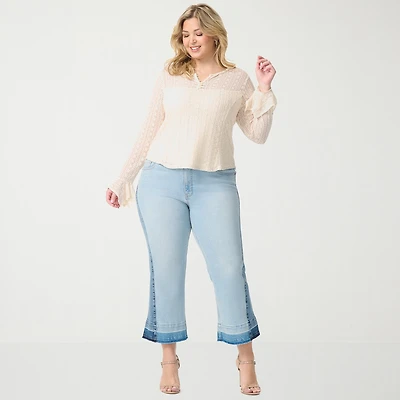 JS Jessica Simpson Womens - Plus High Rise Flare Leg Jean