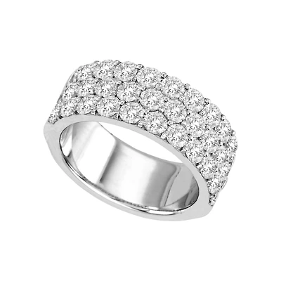 2 1/2 CT.T.W. Natural Diamond Three-Row Band