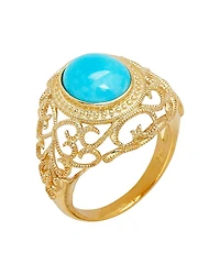 LIMITED QUANTITIES  Genuine Turquoise Scroll Ring