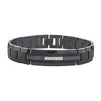 Mens 1/7 CT. T.W. Diamond Tungsten and Stainless Steel Bracelet