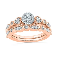 Womens / CT.T.W. Natural Diamond 10K Rose Gold Bridal Set
