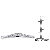 Womens 1/10 CT. T.W. Natural White Diamond 10K Gold Wedding Band