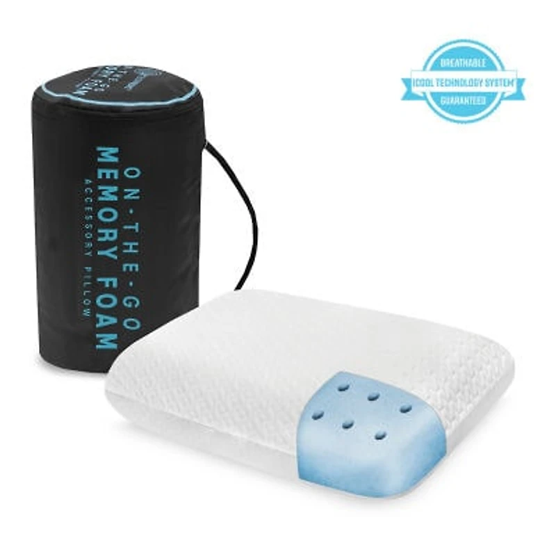 Sensorpedic On The Go Travel Memory Foam Pillow