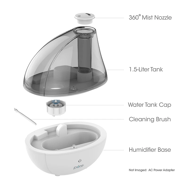 Pure Enrichment MistAire Ultrasonic Cool Mist Humidifier