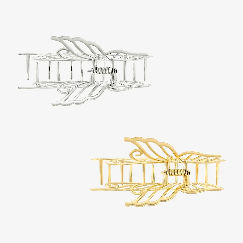 Arizona Gold Tone & Silver Tone Butterfly 2-pc. Hair Clip