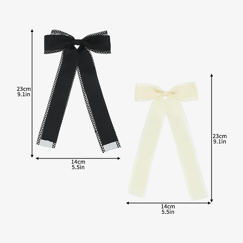 Arizona White & Black 2-pc. Hair Bow