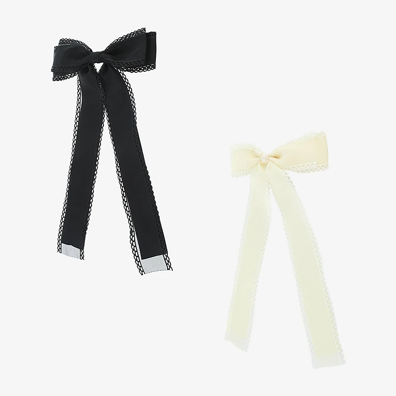 Arizona White & Black 2-pc. Hair Bow