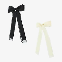 Arizona White & Black 2-pc. Hair Bow
