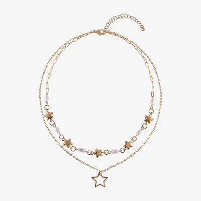 Arizona Gold Tone Womens 16 Inch Strand Necklace