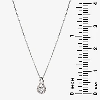 Sparkle Allure Light Up Box Womens Cubic Zirconia Pure Silver Over Brass Pear -pc. Jewelry Set