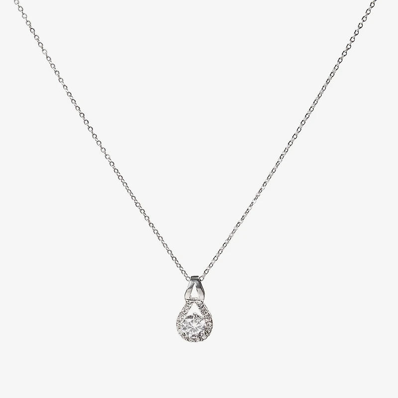 Sparkle Allure Light Up Box Womens Cubic Zirconia Pure Silver Over Brass Pear -pc. Jewelry Set