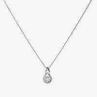 Sparkle Allure Light Up Box Womens Cubic Zirconia Pure Silver Over Brass Pear -pc. Jewelry Set