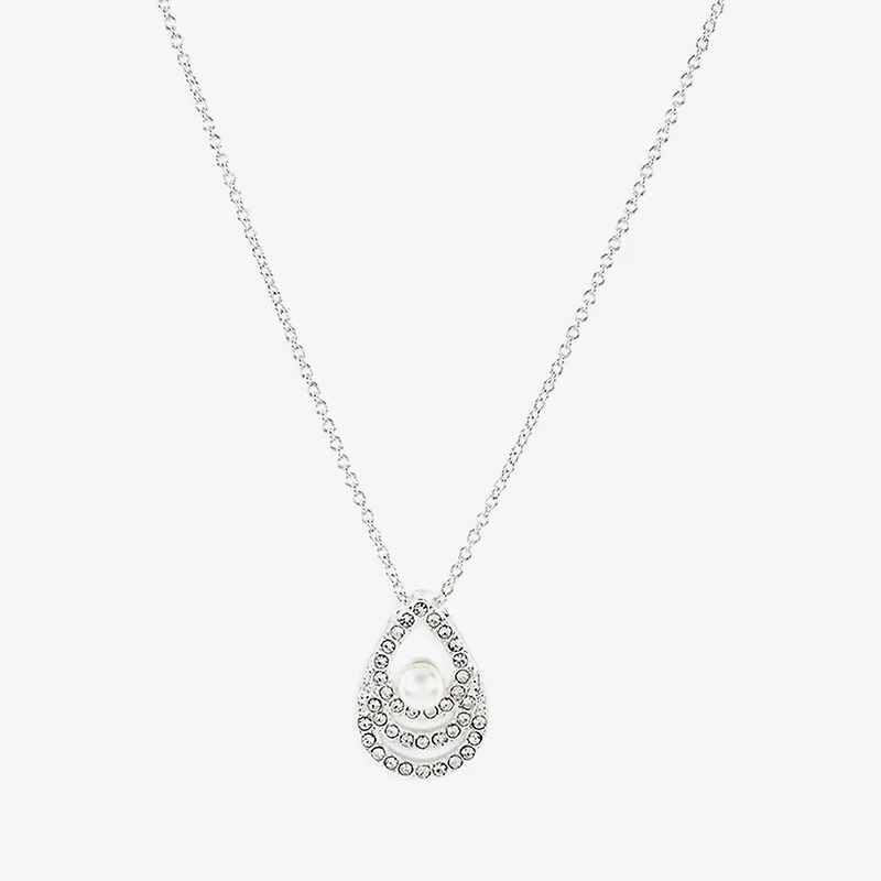 Sparkle Allure Light Up Box Womens White Cubic Zirconia Pure Silver Over Brass Pear 2-pc. Jewelry Set