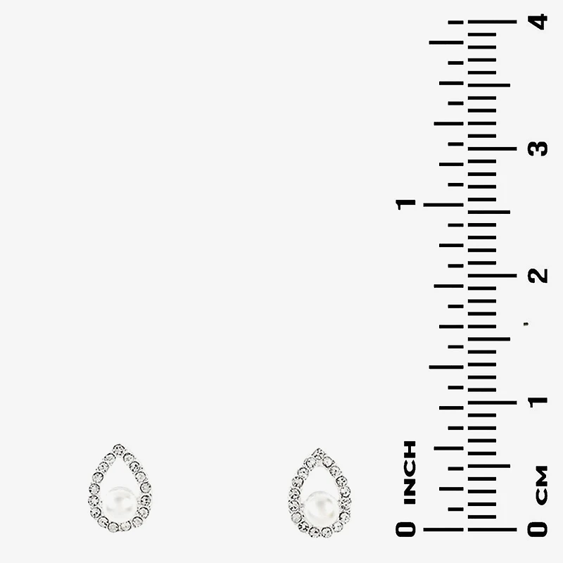 Sparkle Allure Light Up Box Womens White Cubic Zirconia Pure Silver Over Brass Pear 2-pc. Jewelry Set