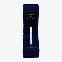 Sparkle Allure Womens Cubic Zirconia Pure Silver Over Brass Bangle Bracelet