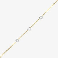Diamond Addiction (G-H / I1-I2) Womens 1/3 CT. T.W. Lab Grown White Diamond 10K Gold Heart Charm Bracelet