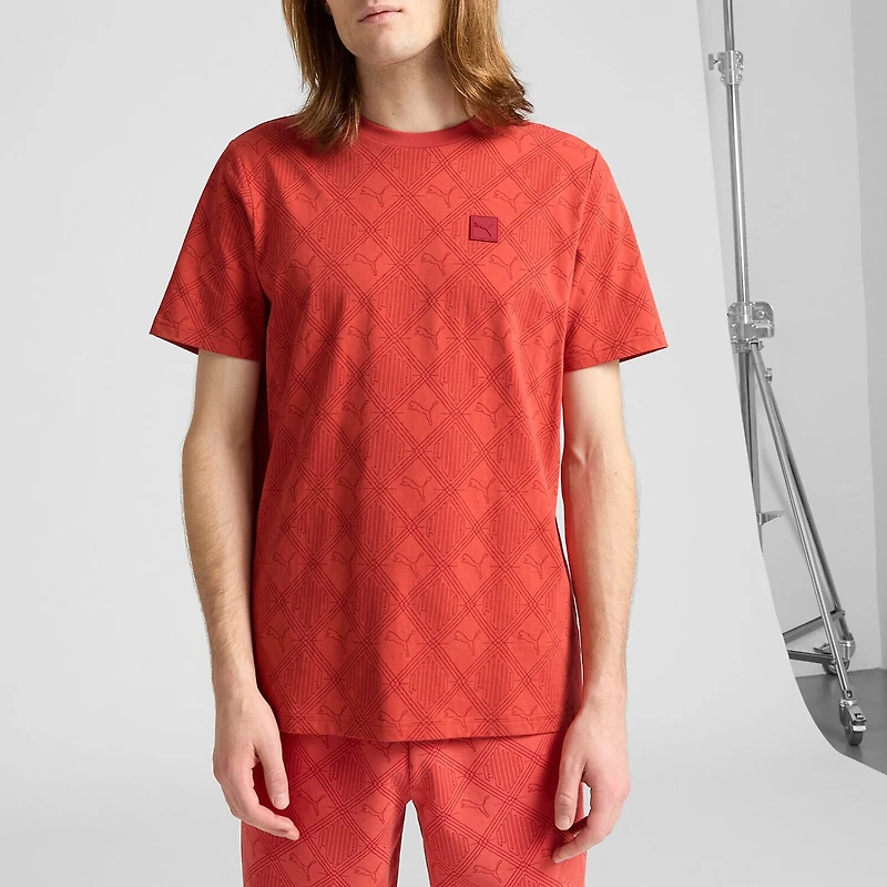 PUMA Mens Crew Neck Short Sleeve Regular Fit Graphic T-Shirt