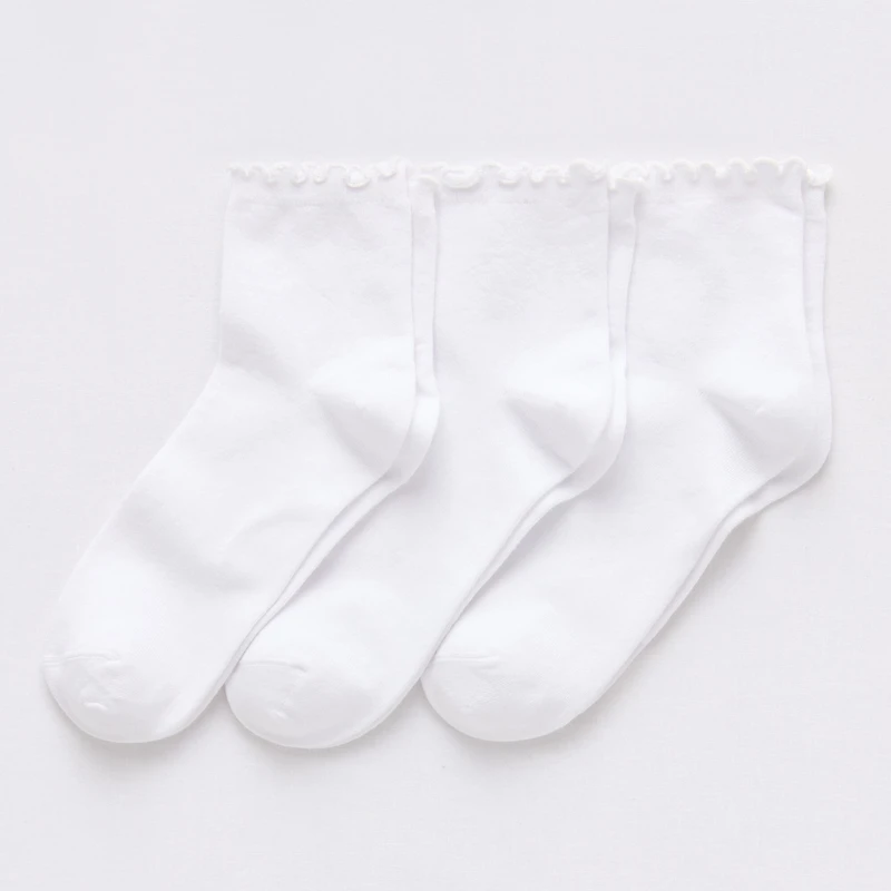 Mixit Lettuce Edge Womens 3 Pair Quarter Ankle Socks