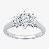 Love Lives Forever (G / Si1-Si2) Womens 1 CT. T.W. Lab Grown White Diamond 10K Gold Marquise 3-Stone Engagement Ring