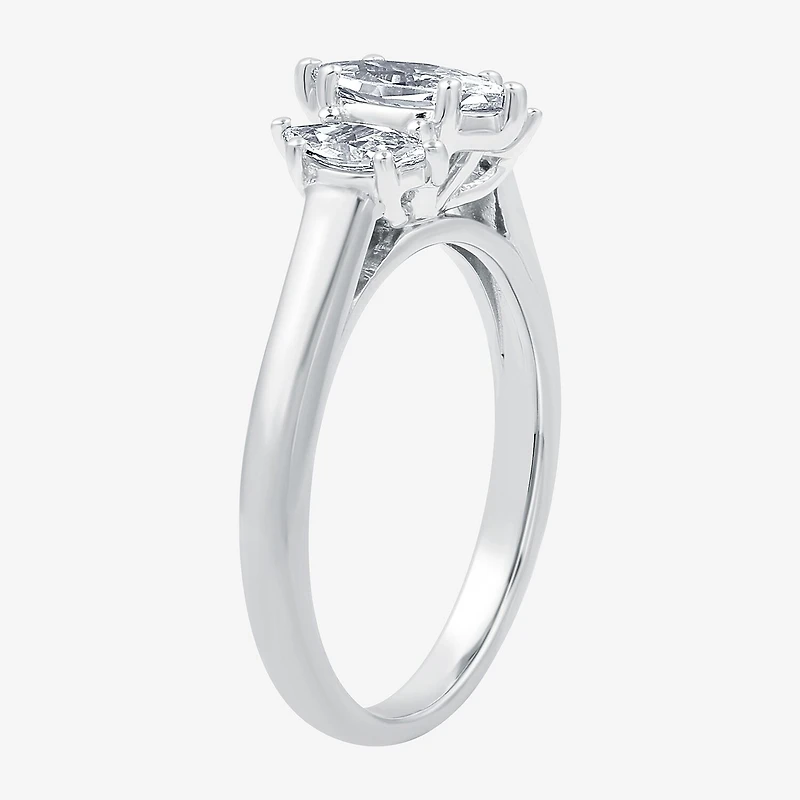 Love Lives Forever (G / Si1-Si2) Womens 1 CT. T.W. Lab Grown White Diamond 10K Gold Marquise 3-Stone Engagement Ring