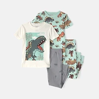 Carter's Toddler Boys Round Neck Short Sleeve 4-pc. Pajama Set