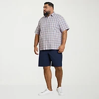 Van Heusen Originals Mens Short Sleeve Regular Fit Wrinkle Free Big and Tall Button-Down Shirt