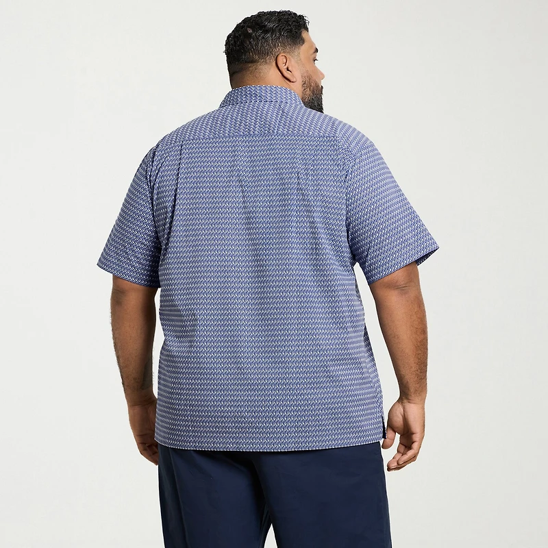 Van Heusen Originals Mens Short Sleeve Regular Fit Wrinkle Free Big and Tall Button-Down Shirt