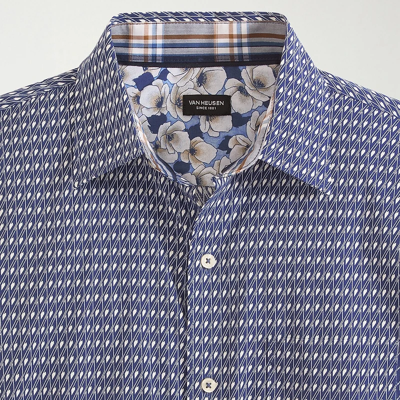 Van Heusen Originals Mens Short Sleeve Regular Fit Wrinkle Free Big and Tall Button-Down Shirt