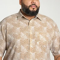 Van Heusen Weekend Mens Short Sleeve Big and Tall Camp Shirt