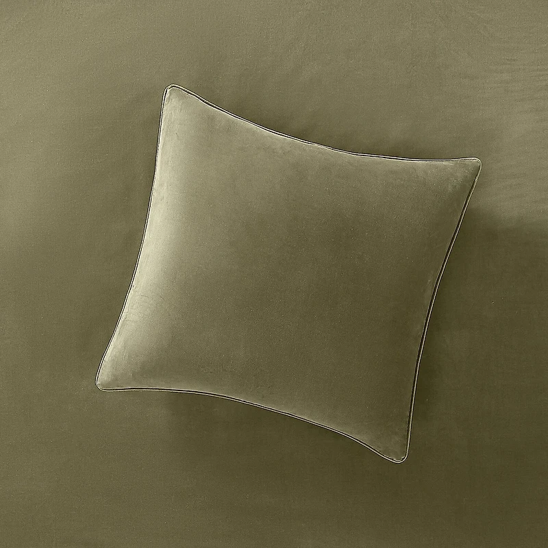Brooklyn Loom Matte Cotton Velvet Euro Sham